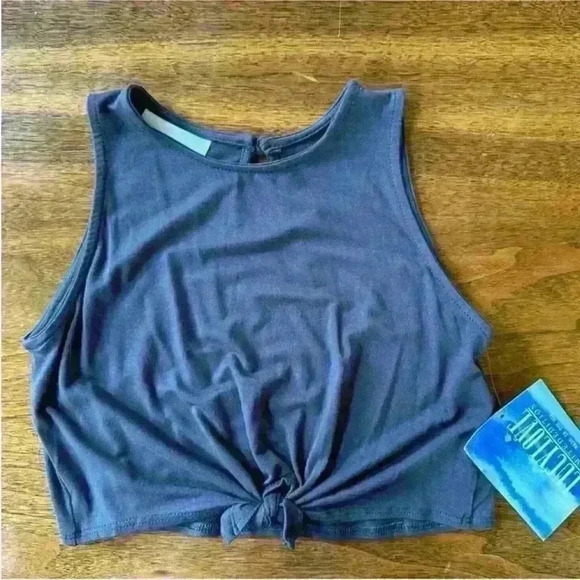Lucy Love Kids- " Backstage Tie Tee" Girl's Gray Top Size Large NWT! - Picture 1 of 5